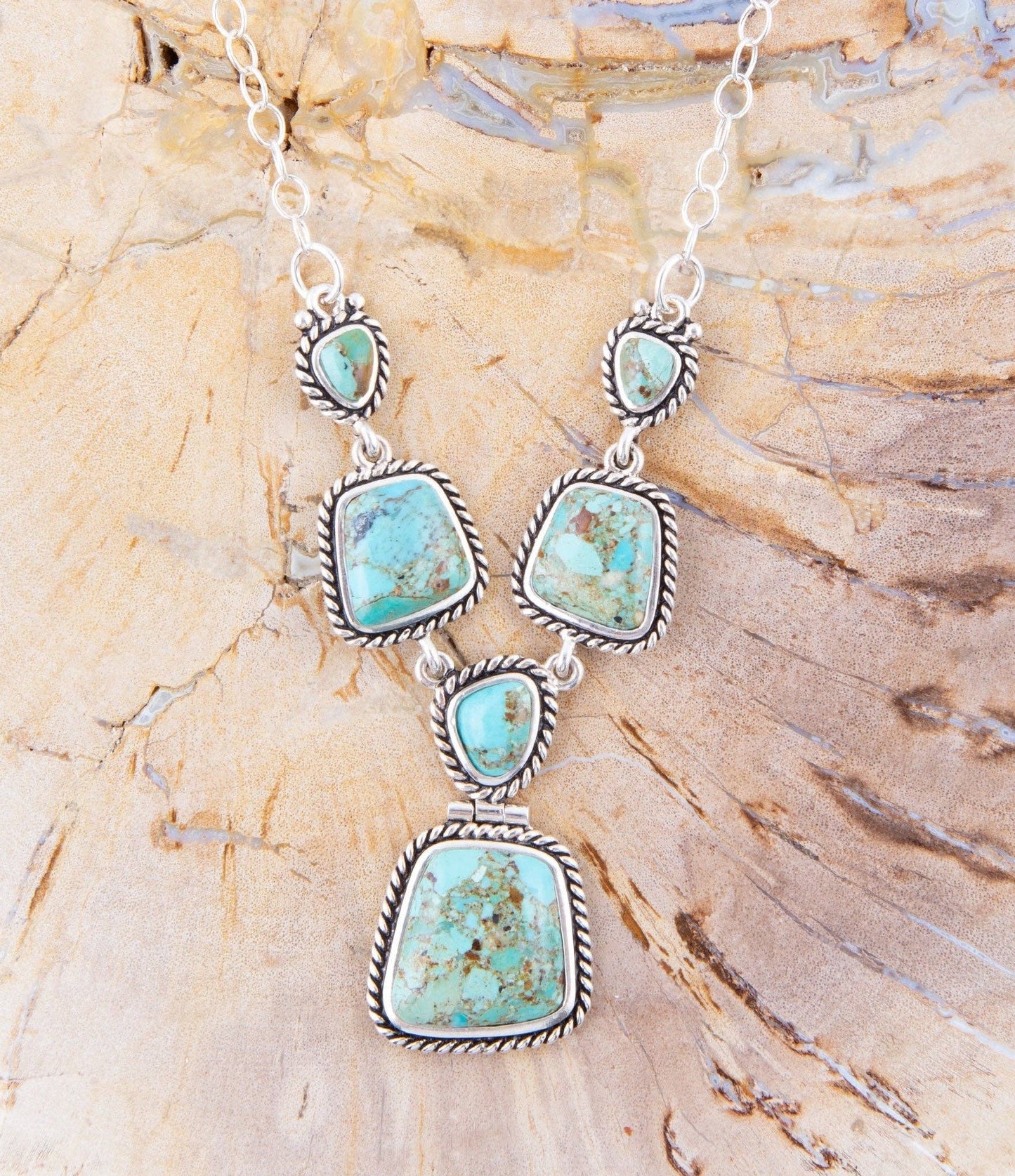 Earth and Sky Turquoise and Sterling Silver Necklace