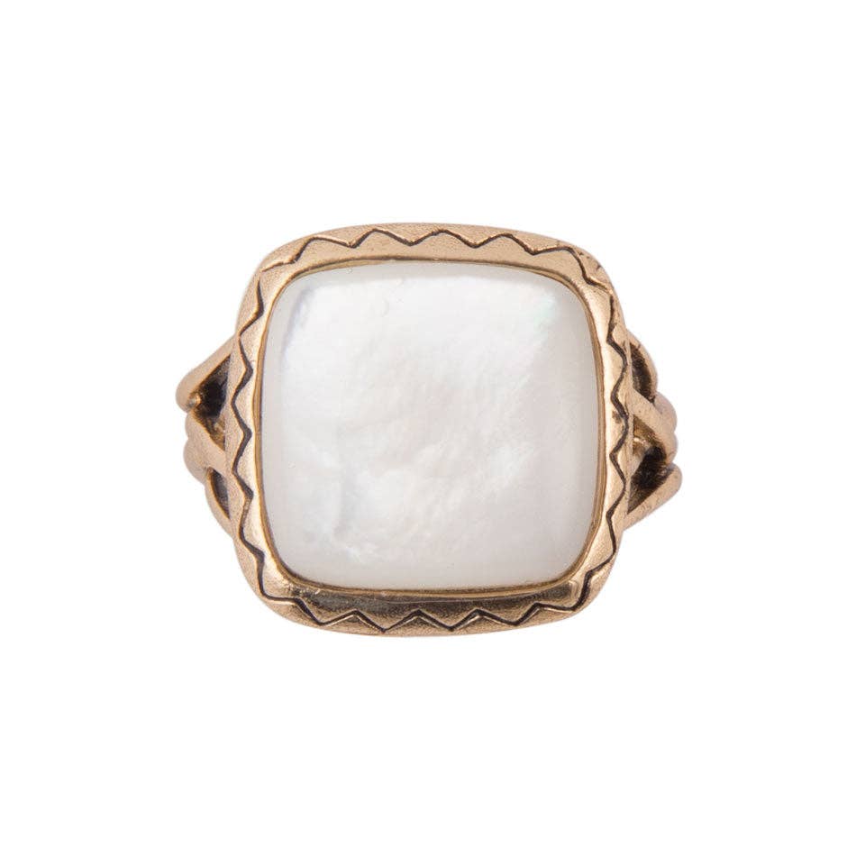 Wave of Mother of Pearl Ring