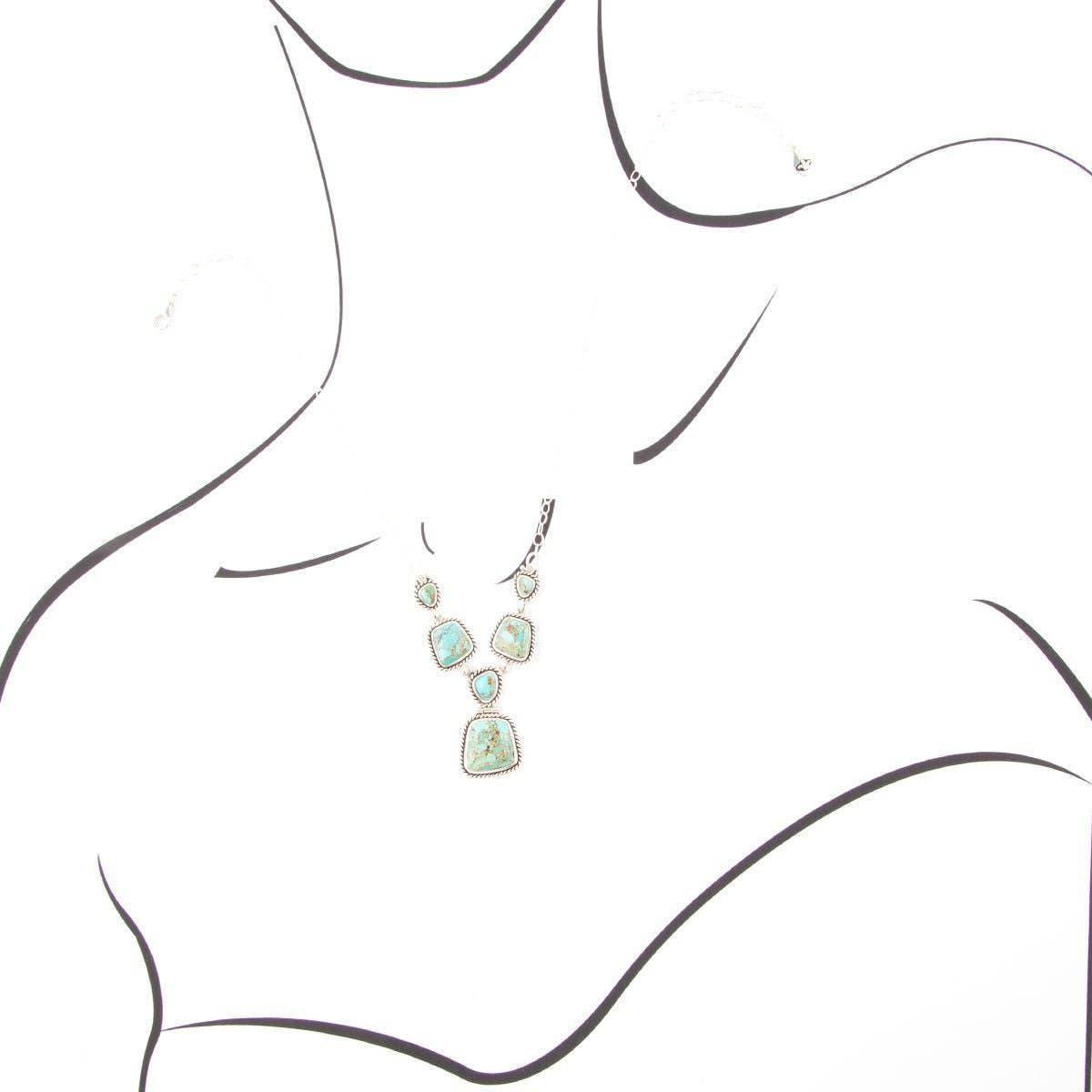 Earth and Sky Turquoise and Sterling Silver Necklace