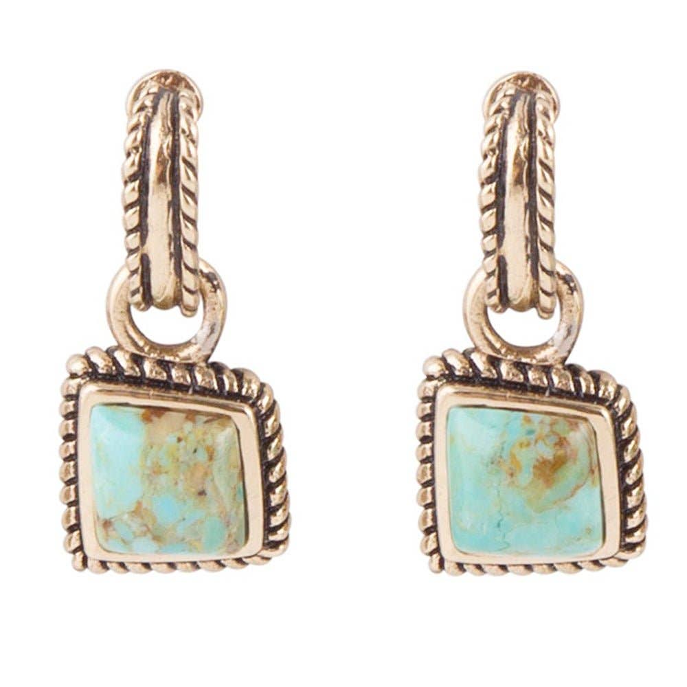 Roped Around Turquoise Earrings