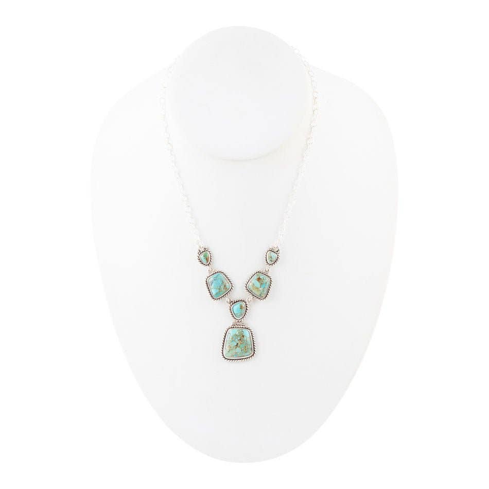 Earth and Sky Turquoise and Sterling Silver Necklace